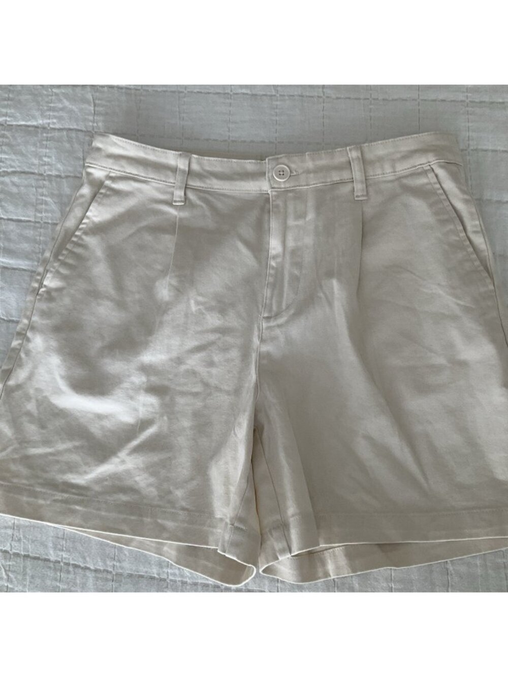 Women’s Banana Republic Shorts Size 6 Tan Cotton Stretch Pockets High Waist